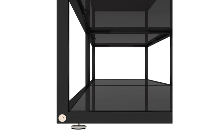 TV-bänk svart 180x40x40,5 cm härdat glas - Svart - Möbler - Vardagsrum - Tv-möbler & mediamöbler - Tv-bänkar