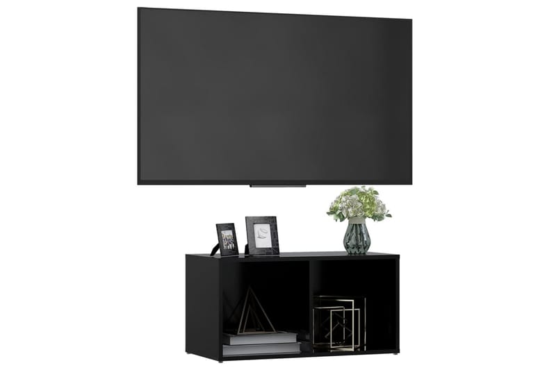 TV-bänk svart 72x35x36,5 cm spånskiva - Svart - Tv-bänkar