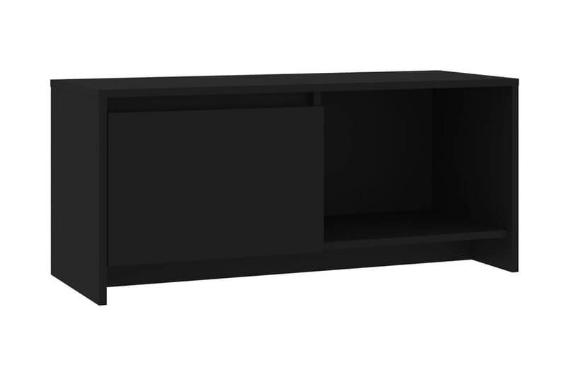 TV-bänk svart 90x35x40 cm spånskiva - Svart - Tv-bänkar