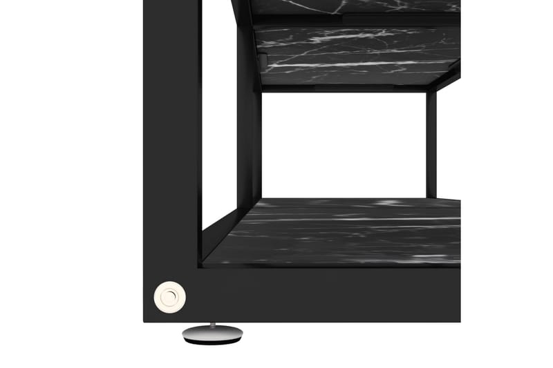 TV-bänk svart marmor 160x40x40,5 cm härdat glas - Svart - Möbler - Vardagsrum - Tv-möbler & mediamöbler - Tv-bänkar