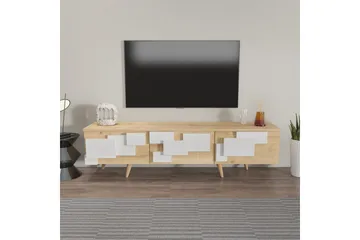 TV-bänk Ticomannd Ek / Vit - Ek / Vit - Möbler - Vardagsrum - Tv-möbler & mediamöbler - Tv-bänkar