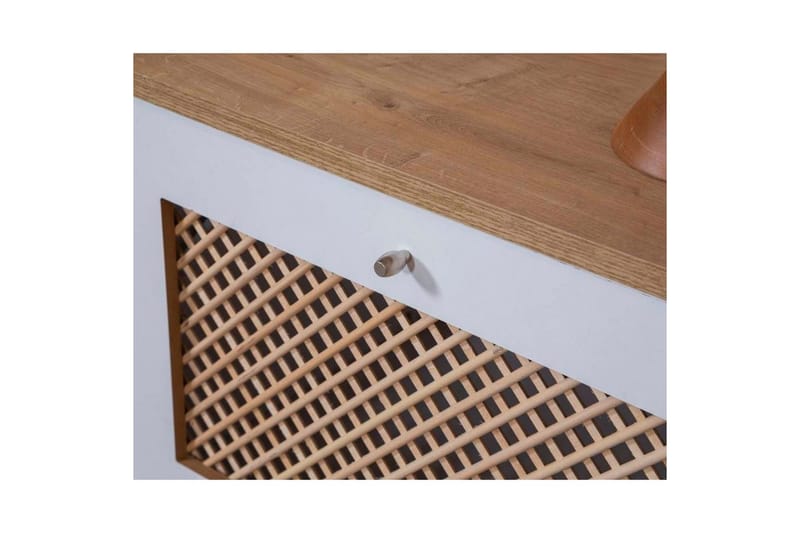 TV-bänk Velin Vit / Ek - Vit / Ek - Möbler - Vardagsrum - Tv-möbler & mediamöbler - Tv-bänkar