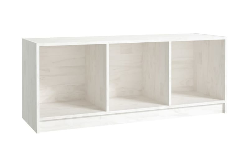TV-bänk vit 104x33x41 cm massiv furu - Vit - Möbler - Vardagsrum - Tv-möbler & mediamöbler - Tv-bänkar
