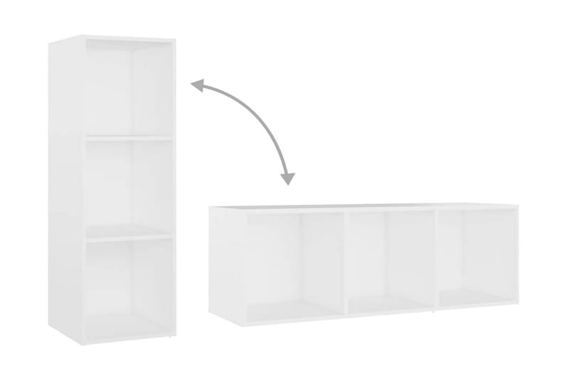 TV-bänk vit 107x35x37 cm spånskiva - Vit - Möbler - Vardagsrum - Tv-möbler & mediamöbler - Tv-bänkar