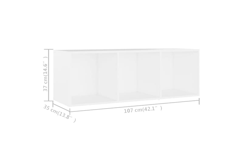 TV-bänk vit 107x35x37 cm spånskiva - Vit - Möbler - Vardagsrum - Tv-möbler & mediamöbler - Tv-bänkar
