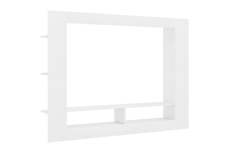 TV-bänk vit 152x22x113 cm spånskiva - Vit - Tv-bänkar