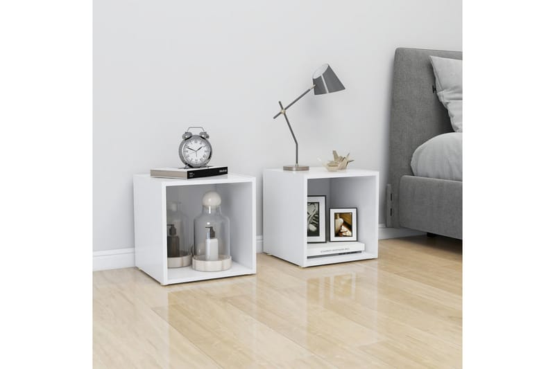 TV-bänk vit 37x35x37 cm spånskiva - Vit - Möbler - Vardagsrum - Tv-möbler & mediamöbler - Tv-bänkar