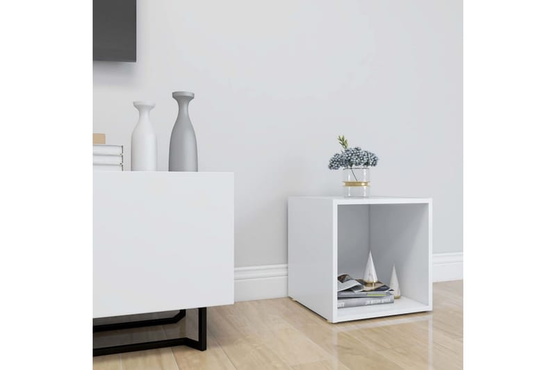 TV-bänk vit 37x35x37 cm spånskiva - Vit - Möbler - Vardagsrum - Tv-möbler & mediamöbler - Tv-bänkar