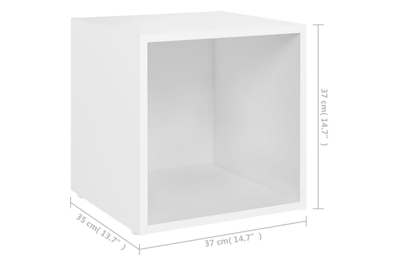 TV-bänk vit 37x35x37 cm spånskiva - Vit - Möbler - Vardagsrum - Tv-möbler & mediamöbler - Tv-bänkar