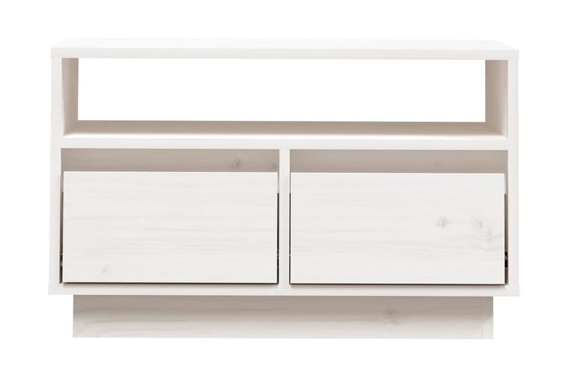 Tv-bänk vit 60x35x37 cm massiv furu - Vit - Möbler - Vardagsrum - Tv-möbler & mediamöbler - Tv-bänkar