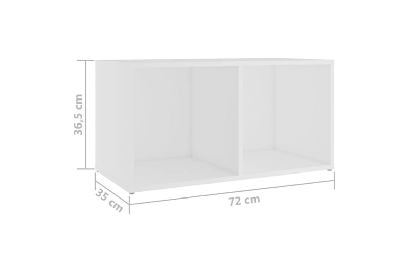 TV-bänk vit 72x35x36,5 cm spånskiva - Vit - Möbler - Vardagsrum - Tv-möbler & mediamöbler - Tv-bänkar