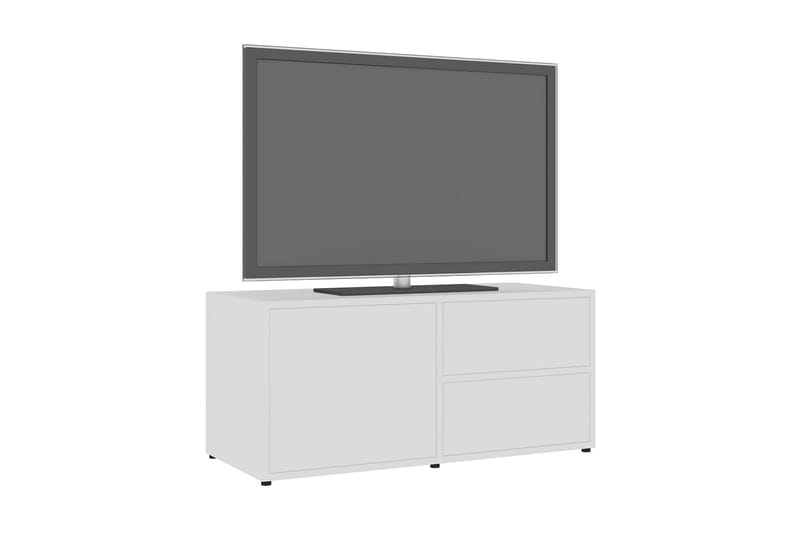 TV-bänk vit 80x34x36 cm spånskiva - Vit - Tv-bänkar