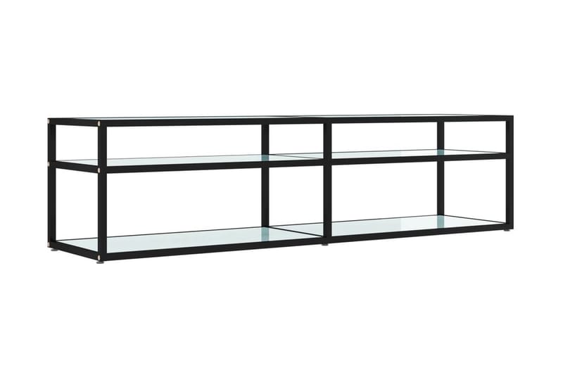 TV-bänk vit marmor 160x40x40,5 cm härdat glas - Vit - Möbler - Vardagsrum - Tv-möbler & mediamöbler - Tv-bänkar