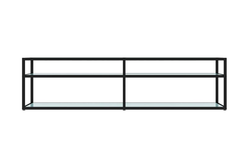 TV-bänk vit marmor 160x40x40,5 cm härdat glas - Vit - Möbler - Vardagsrum - Tv-möbler & mediamöbler - Tv-bänkar