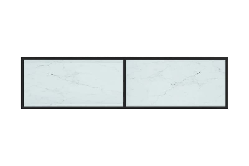 TV-bänk vit marmor 160x40x40,5 cm härdat glas - Vit - Möbler - Vardagsrum - Tv-möbler & mediamöbler - Tv-bänkar