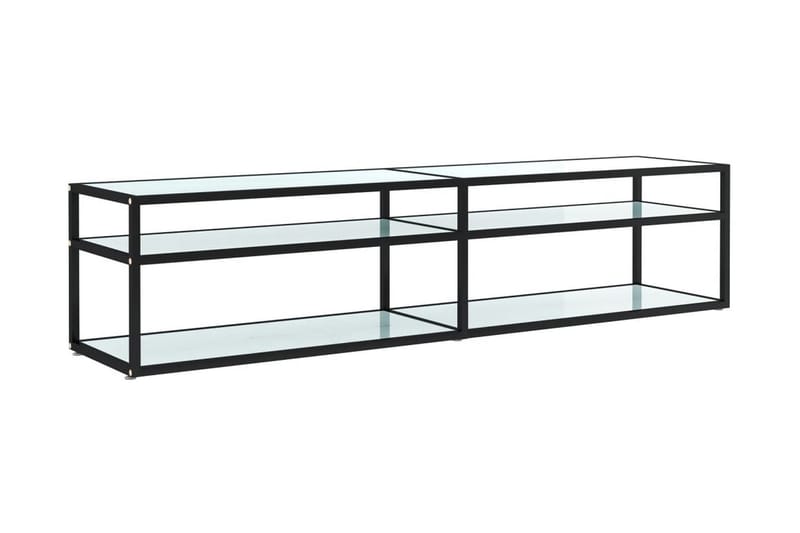 TV-bänk vit marmor 180x40x40,5 cm härdat glas - Vit - Möbler - Vardagsrum - Tv-möbler & mediamöbler - Tv-bänkar