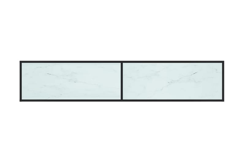 TV-bänk vit marmor 200x40x40,5 cm härdat glas - Vit - Möbler - Vardagsrum - Tv-möbler & mediamöbler - Tv-bänkar