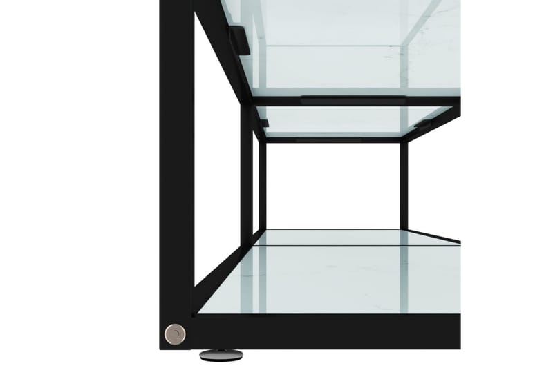 TV-bänk vit marmor 200x40x40,5 cm härdat glas - Vit - Möbler - Vardagsrum - Tv-möbler & mediamöbler - Tv-bänkar