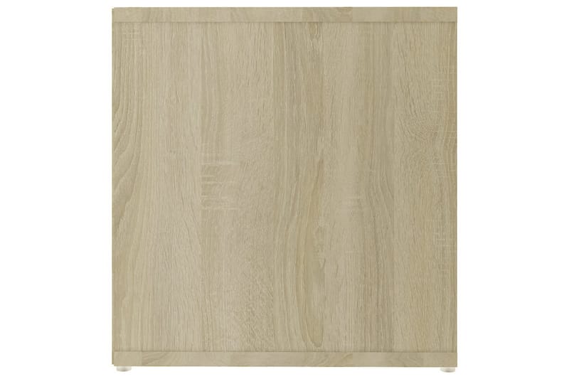 TV-bänk vit och sonoma-ek 142,5x35x36,5 cm spånskiva - Vit - Möbler - Vardagsrum - Tv-möbler & mediamöbler - Tv-bänkar