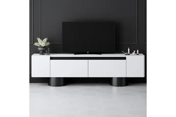 TV-bänk Vit / Svart - Vit / Svart - Möbler - Vardagsrum - Tv-möbler & mediamöbler - Tv-bänkar