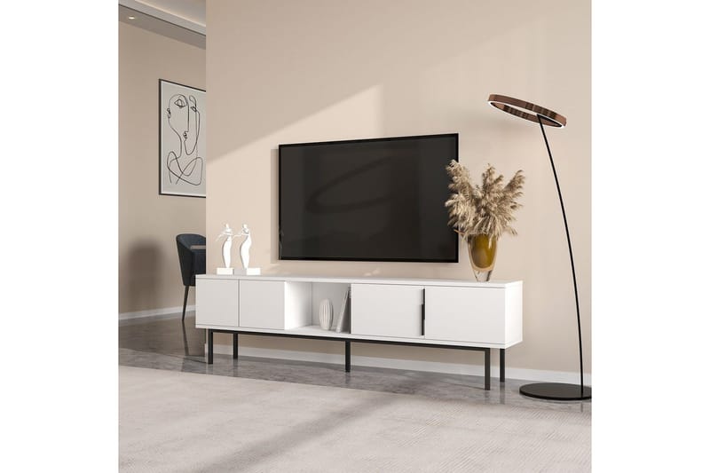 TV-bänk Zeiran Vit - Vit - Möbler - Vardagsrum - Tv-möbler & mediamöbler - Tv-bänkar