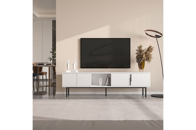 TV-bänk Zeiran Vit - Vit - Möbler - Vardagsrum - Tv-möbler & mediamöbler - Tv-bänkar