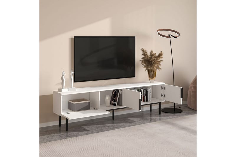 TV-bänk Zeiran Vit - Vit - Möbler - Vardagsrum - Tv-möbler & mediamöbler - Tv-bänkar