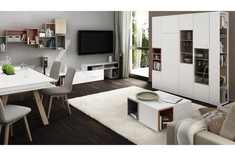 4YOU Skåp 131,5 cm Vit - Möbler - Vardagsrum - Tv-möbler & mediamöbler - Tv-bänkar