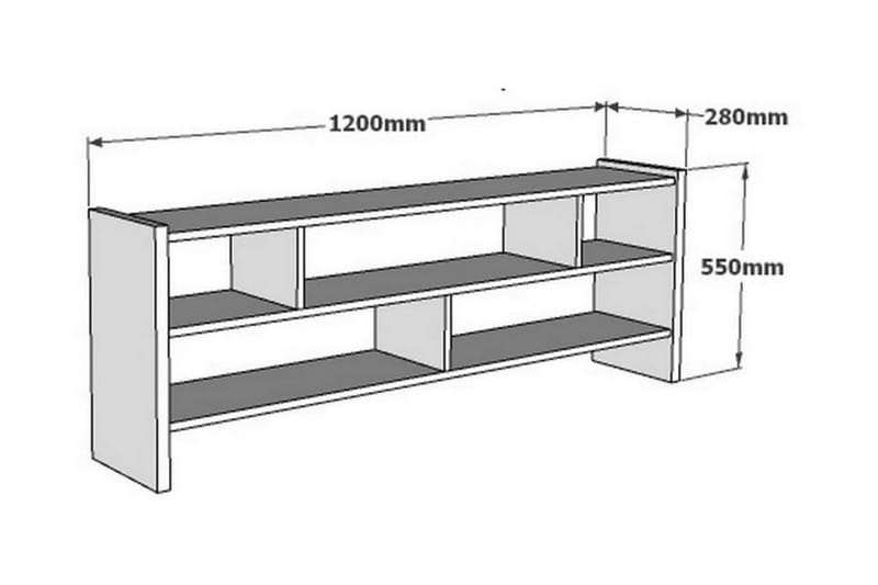 AGATEA Tv-bänk 120x55 cm Brun - Möbler - Vardagsrum - Tv-möbler & mediamöbler - Tv-bänkar