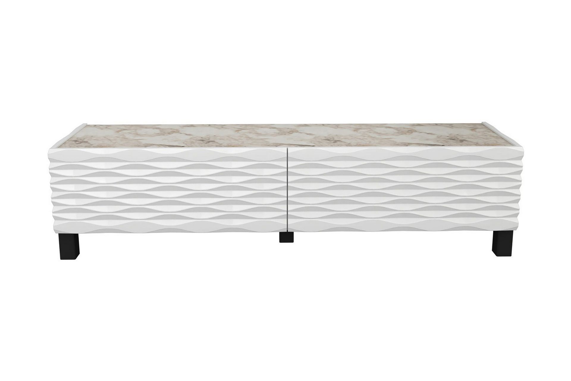 AGATEA Tv-bänk 149,2x38 cm Vit - Möbler - Vardagsrum - Tv-möbler & mediamöbler - Tv-bänkar