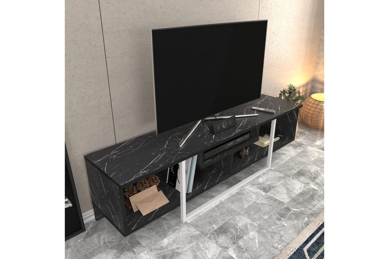 AGATEA Tv-bänk 150x40 cm Svart - Möbler - Vardagsrum - Tv-möbler & mediamöbler - Tv-bänkar