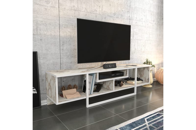AGATEA Tv-bänk 150x40 cm Vit - Möbler - Vardagsrum - Tv-möbler & mediamöbler - Tv-bänkar