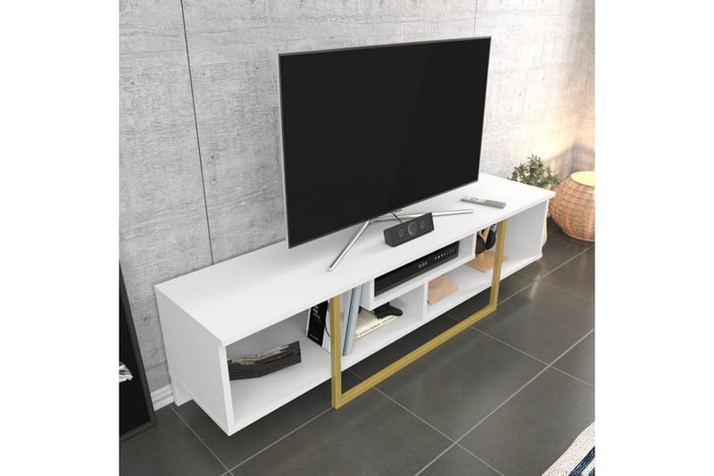 AGATEA Tv-bänk 150x40 cm Vit - Möbler - Vardagsrum - Tv-möbler & mediamöbler - Tv-bänkar