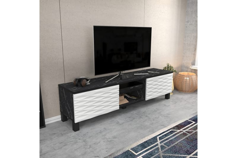 AGATEA Tv-bänk 150x40,3 cm Svart - Möbler - Vardagsrum - Tv-möbler & mediamöbler - Tv-bänkar