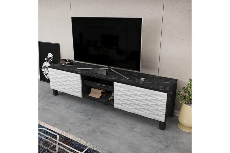 AGATEA Tv-bänk 150x40,3 cm Svart - Möbler - Vardagsrum - Tv-möbler & mediamöbler - Tv-bänkar