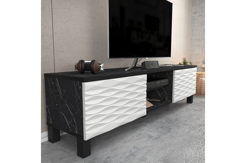 AGATEA Tv-bänk 150x40,3 cm Svart - Möbler - Vardagsrum - Tv-möbler & mediamöbler - Tv-bänkar