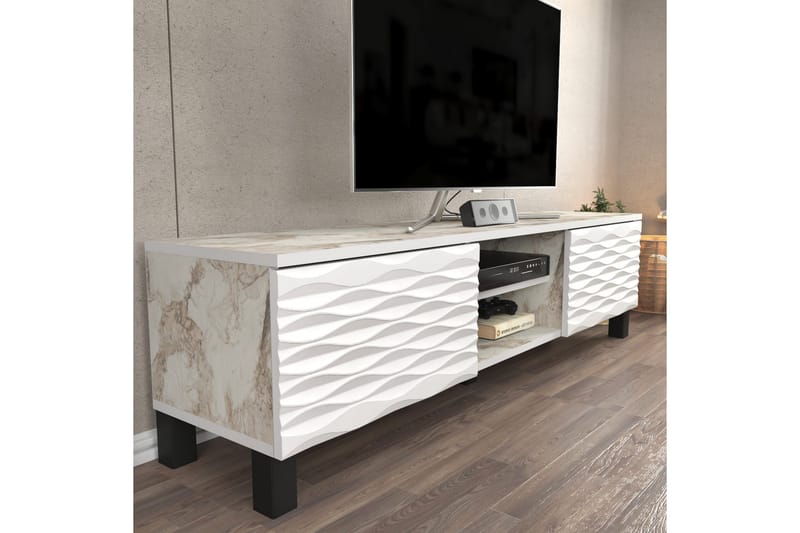 AGATEA Tv-bänk 150x40,3 cm Vit - Möbler - Vardagsrum - Tv-möbler & mediamöbler - Tv-bänkar