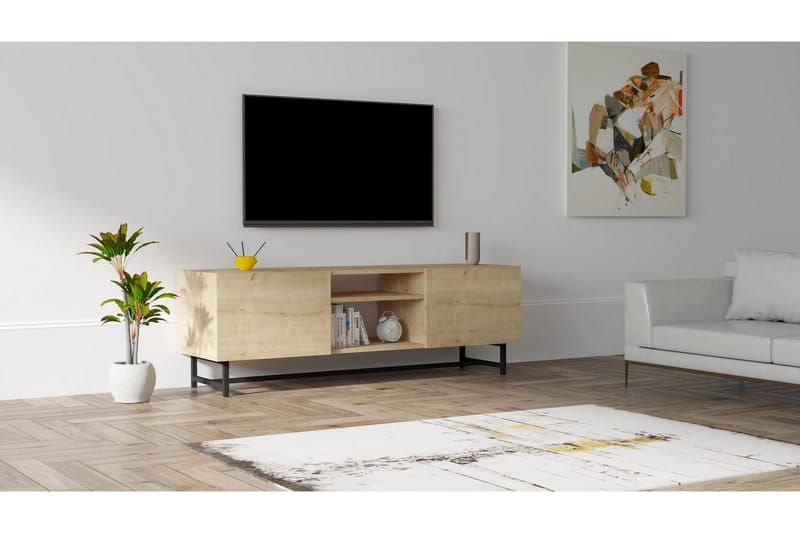 AGATEA Tv-bänk 150x50 cm Blå - Möbler - Vardagsrum - Tv-möbler & mediamöbler - Tv-bänkar