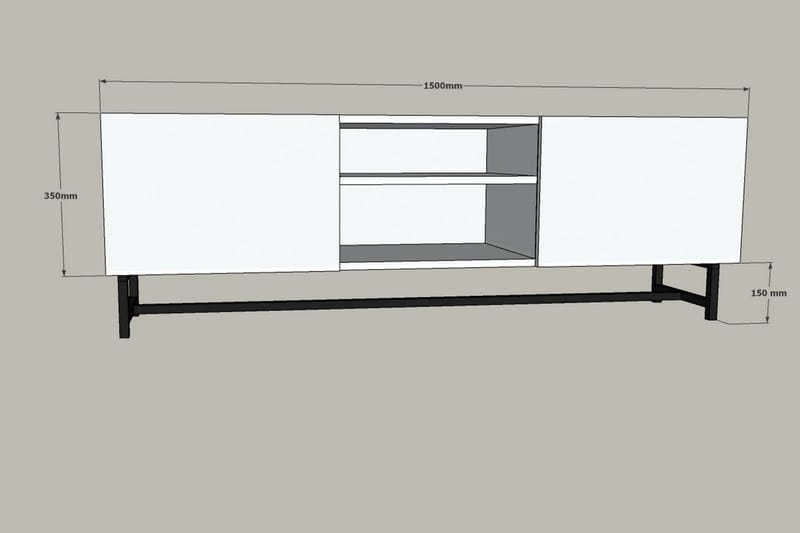 AGATEA Tv-bänk 150x50 cm Blå - Möbler - Vardagsrum - Tv-möbler & mediamöbler - Tv-bänkar