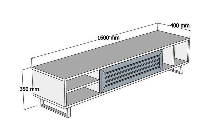 AGATEA Tv-bänk 160x35 cm Brun - Möbler - Vardagsrum - Tv-möbler & mediamöbler - Tv-bänkar