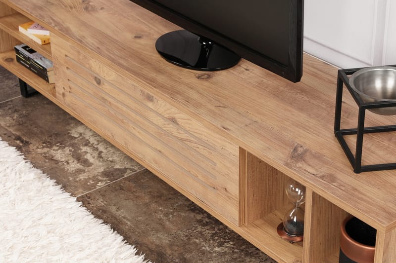 AGATEA Tv-bänk 160x35 cm Grön - Möbler - Vardagsrum - Tv-möbler & mediamöbler - Tv-bänkar