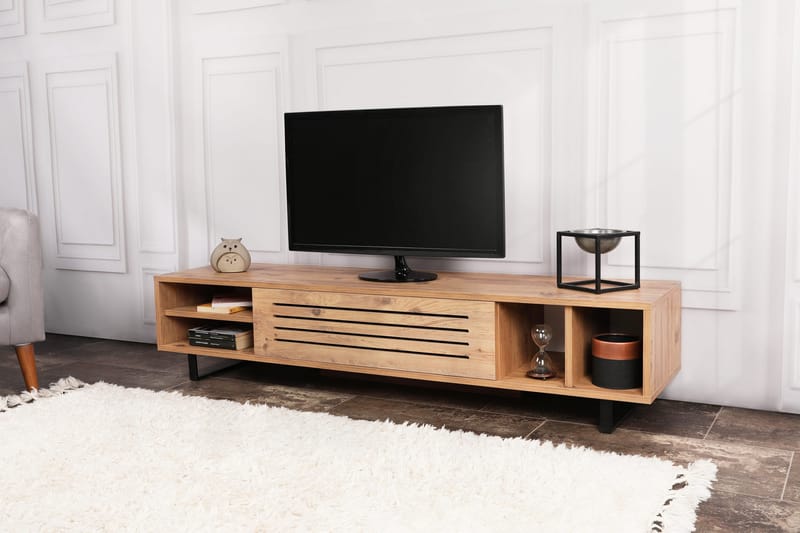 AGATEA Tv-bänk 160x35 cm Grön - Möbler - Vardagsrum - Tv-möbler & mediamöbler - Tv-bänkar