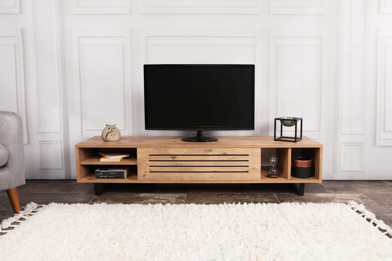AGATEA Tv-bänk 160x35 cm Grön - Möbler - Vardagsrum - Tv-möbler & mediamöbler - Tv-bänkar