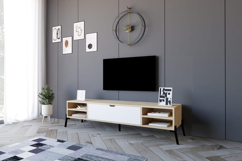 AGATEA Tv-bänk 160x36 cm Blå - Möbler - Vardagsrum - Tv-möbler & mediamöbler - Tv-bänkar