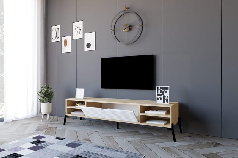 AGATEA Tv-bänk 160x36 cm Blå - Möbler - Vardagsrum - Tv-möbler & mediamöbler - Tv-bänkar