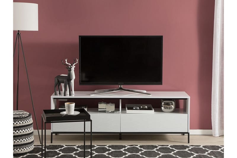 AIRIAN TV-Bänk 150 cm med LED Vit - Möbler - Vardagsrum - Tv-möbler & mediamöbler - Tv-bänkar