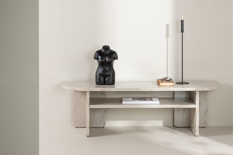 Ålesund Travertin Tv-bänk 140x40 cm - Beige - Möbler - Vardagsrum - Tv-möbler & mediamöbler - Tv-bänkar