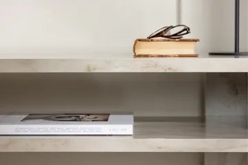 Ålesund Travertin Tv-bänk 140x40 cm - Beige - Möbler - Vardagsrum - Tv-möbler & mediamöbler - Tv-bänkar