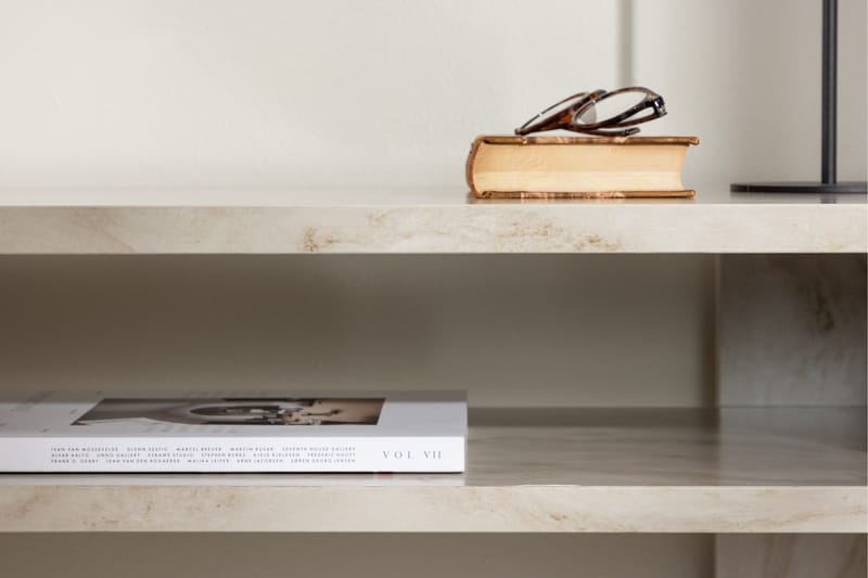 Ålesund Travertin Tv-bänk 140x40 cm - Beige - Möbler - Vardagsrum - Tv-möbler & mediamöbler - Tv-bänkar