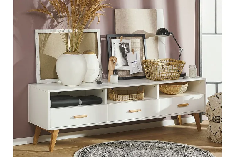 Alfambra TV-bänk 180 cm - Vit - Möbler - Vardagsrum - Tv-möbler & mediamöbler - Tv-bänkar